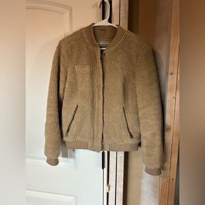 Levi Strauss Tan Sherpa Zip Up Jacket Size Small